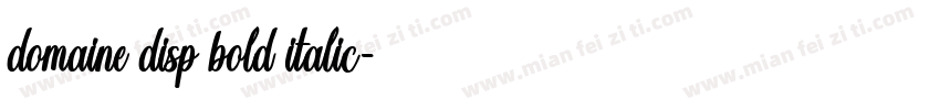domaine disp bold italic字体转换